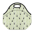 Cute Panda And Bamboo Pattern Print Neoprene Lunch Bag
