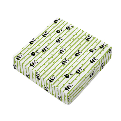Cute Panda And Bamboo Pattern Print Outdoor Seat Cushion Cover