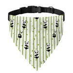 Cute Panda And Bamboo Pattern Print Over The Collar Dog Bandana