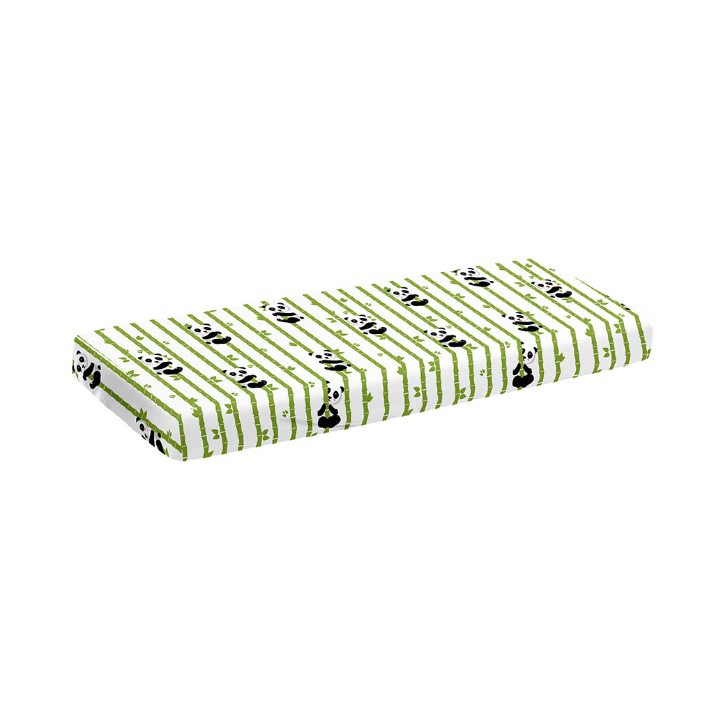 Cute Panda And Bamboo Pattern Print Piano Keyboard Cover