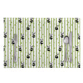 Cute Panda And Bamboo Pattern Print Placemat
