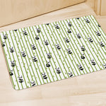 Cute Panda And Bamboo Pattern Print Polyester Doormat
