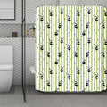 Cute Panda And Bamboo Pattern Print Polyester Shower Curtain