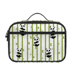 Cute Panda And Bamboo Pattern Print Portable Lunch Bag