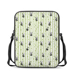 Cute Panda And Bamboo Pattern Print Rectangular Crossbody Bag