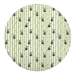 Cute Panda And Bamboo Pattern Print Round Blanket