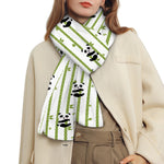 Cute Panda And Bamboo Pattern Print Scarf