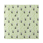 Cute Panda And Bamboo Pattern Print Silk Bandana