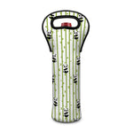 Cute Panda And Bamboo Pattern Print Single Neoprene Wine Tote