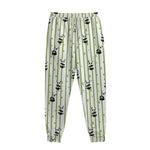 Cute Panda And Bamboo Pattern Print Sweatpants