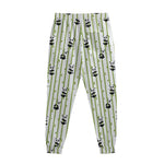 Cute Panda And Bamboo Pattern Print Sweatpants