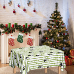 Cute Panda And Bamboo Pattern Print Tablecloth