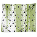 Cute Panda And Bamboo Pattern Print Tapestry