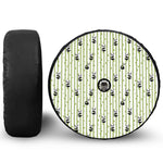 Cute Panda And Bamboo Pattern Print Tire Cover With Camera Hole