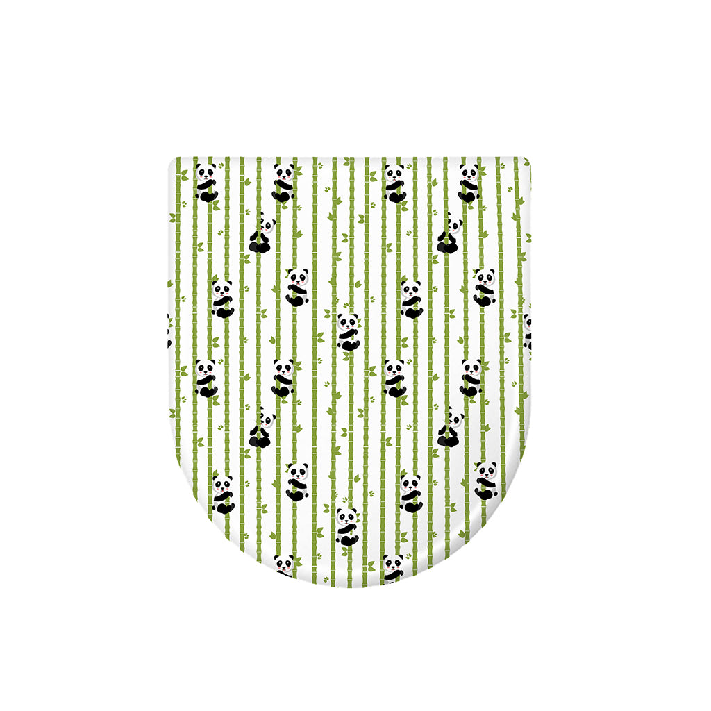 Cute Panda And Bamboo Pattern Print Toilet Lid Cover