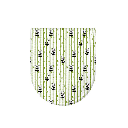 Cute Panda And Bamboo Pattern Print Toilet Lid Cover