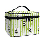 Cute Panda And Bamboo Pattern Print Travel Makeup Bag
