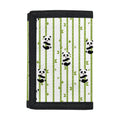 Cute Panda And Bamboo Pattern Print Trifold Wallet