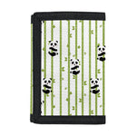 Cute Panda And Bamboo Pattern Print Trifold Wallet