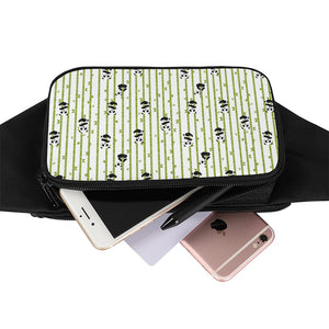 Cute Panda And Bamboo Pattern Print Waist Bag