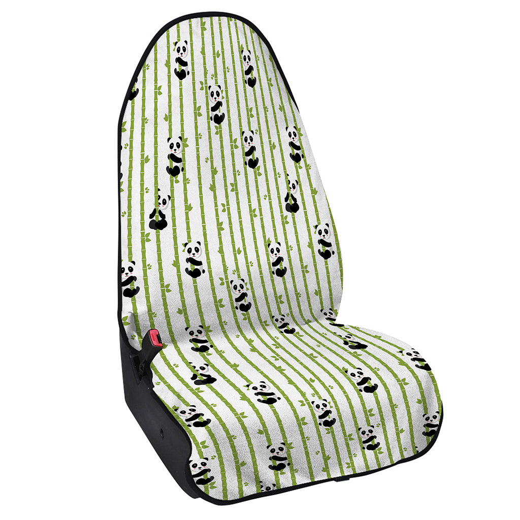 Cute Panda And Bamboo Pattern Print Waterproof Car Seat Cover