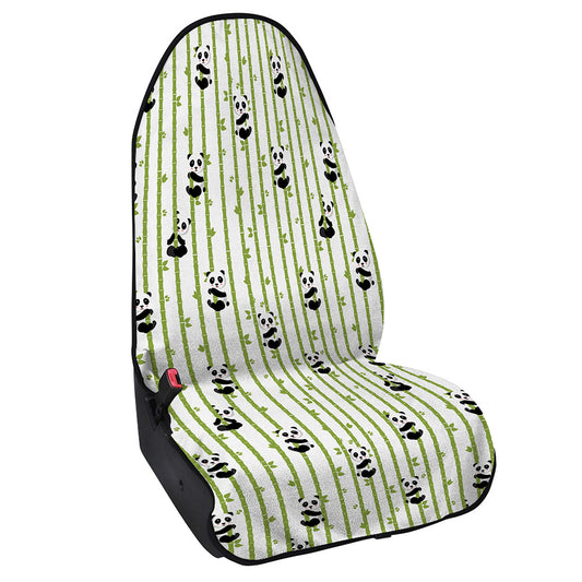 Cute Panda And Bamboo Pattern Print Waterproof Car Seat Cover