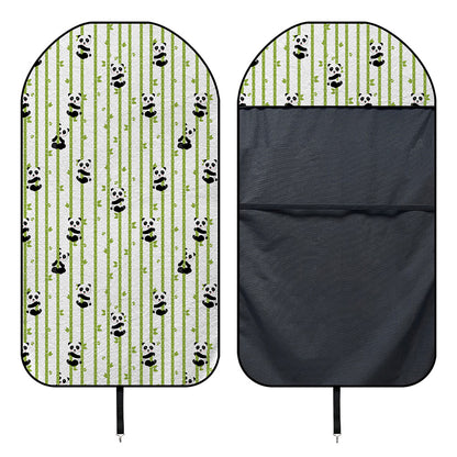 Cute Panda And Bamboo Pattern Print Waterproof Car Seat Cover