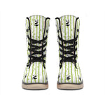 Cute Panda And Bamboo Pattern Print Winter Boots