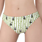 Cute Panda And Bamboo Pattern Print Women's Panties