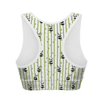 Cute Panda And Bamboo Pattern Print Women's Sports Bra