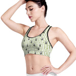 Cute Panda And Bamboo Pattern Print Women's Sports Bra