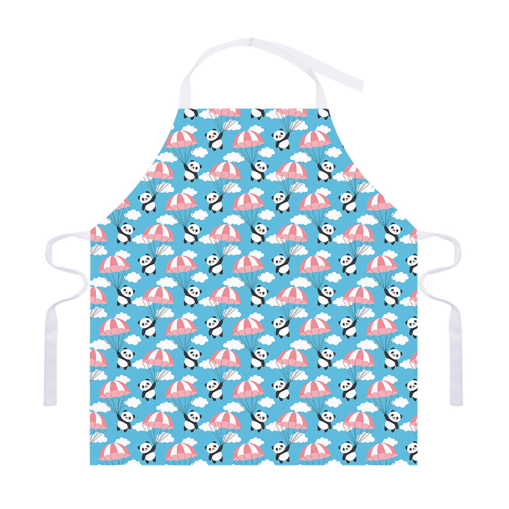 Cute Panda And Parachute Pattern Print Adjustable Apron