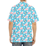 Cute Panda And Parachute Pattern Print Aloha Shirt