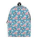 Cute Panda And Parachute Pattern Print Backpack