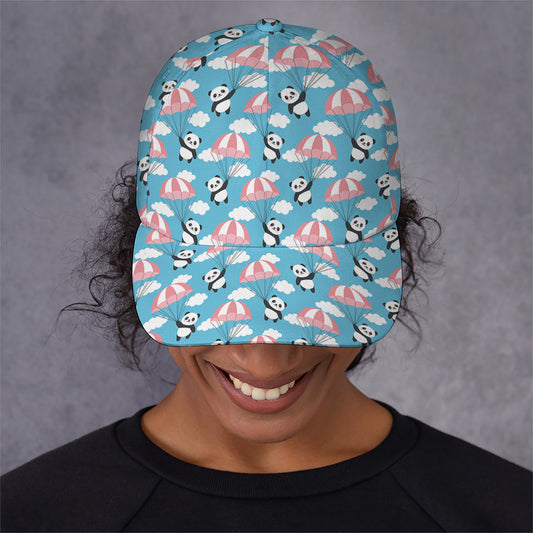 Cute Panda And Parachute Pattern Print Baseball Cap