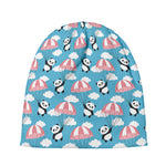 Cute Panda And Parachute Pattern Print Beanie