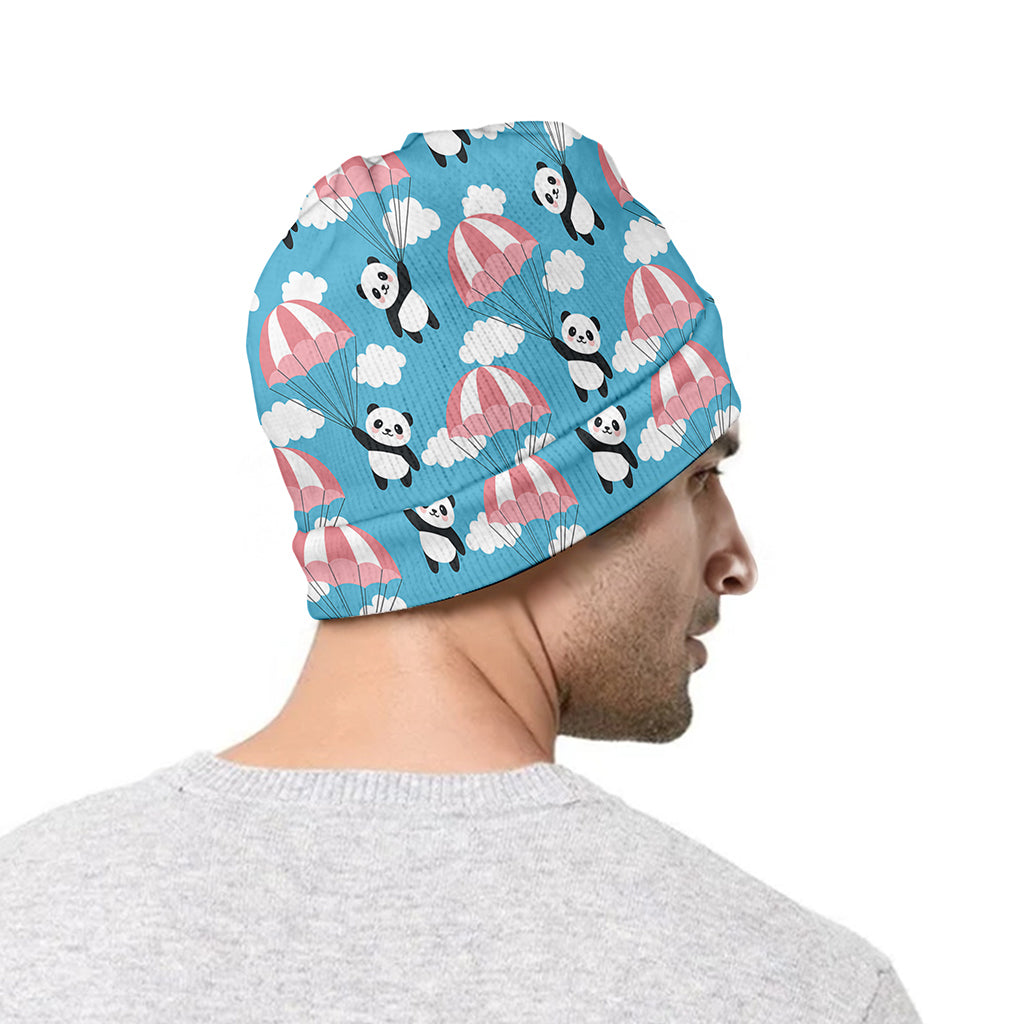 Cute Panda And Parachute Pattern Print Beanie