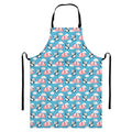 Cute Panda And Parachute Pattern Print Bib Apron With Pocket