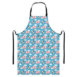 Cute Panda And Parachute Pattern Print Bib Apron With Pocket