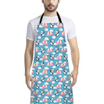Cute Panda And Parachute Pattern Print Bib Apron With Pocket