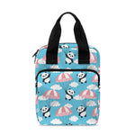 Cute Panda And Parachute Pattern Print Bible Tote Bag