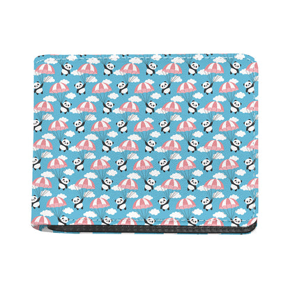 Cute Panda And Parachute Pattern Print Bifold Wallet
