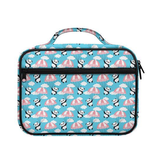 Cute Panda And Parachute Pattern Print Briefcase Bible Bag