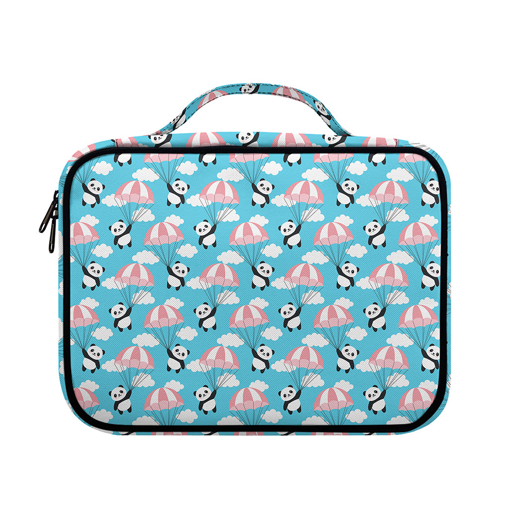 Cute Panda And Parachute Pattern Print Briefcase Bible Bag