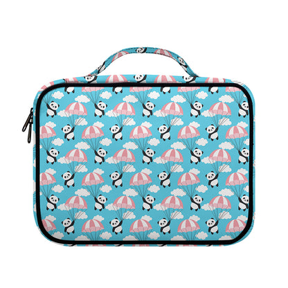 Cute Panda And Parachute Pattern Print Briefcase Bible Bag