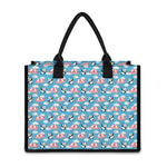 Cute Panda And Parachute Pattern Print Canvas Tote Bag