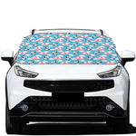 Cute Panda And Parachute Pattern Print Car Windshield Snow Cover