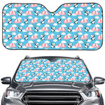 Cute Panda And Parachute Pattern Print Car Windshield Sun Shade