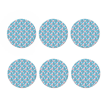 Cute Panda And Parachute Pattern Print Coaster Set