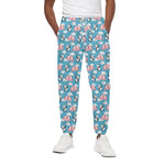 Cute Panda And Parachute Pattern Print Cotton Pants